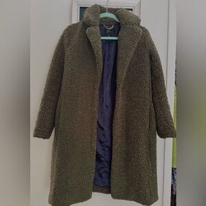 Olive Green Teddy Coat